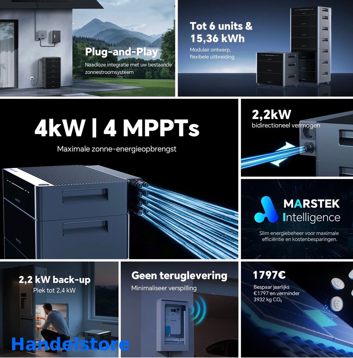Marstek Venus D – Plug & Charge Thuisbatterij 7.68 kWh – Incl. P1 Meter